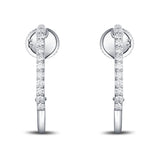 White Gold Diamond Hoop Earrings - S2012125