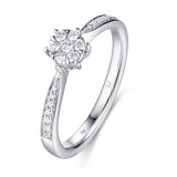 White Gold Diamond Cluster Ring - S2012148