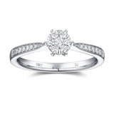 White Gold Diamond Cluster Ring - S2012148