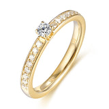 Yellow Gold Diamond Promise Solitaire Plus Ring - S2012166