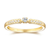 Yellow Gold Diamond Solitaire Plus Promise Ring - S2012170