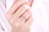 Yellow Gold Diamond Cluster Promise Ring - S2012172