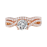 Round Diamond Engagement Ring S201627A and Band Set S201627B