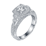 Taj Engagement Ring SV0230A and Wedding Ring SV0230B Set