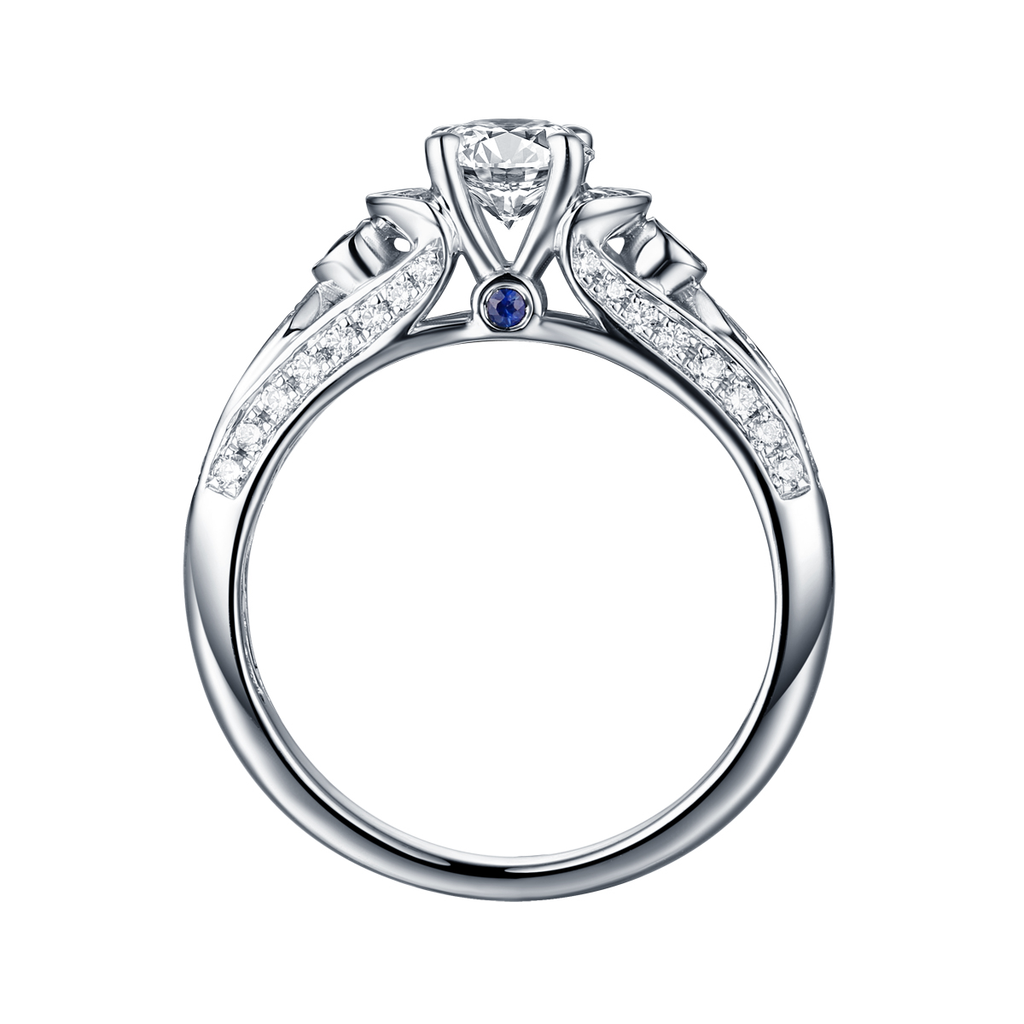 Renaissance Engagement Ring SV0232A and Band SV0232B Set