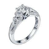 Renaissance Engagement Ring SV0232A and Band SV0232B Set