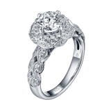 Taj Engagement Ring SV0225A and Wedding Ring SV0225B Set