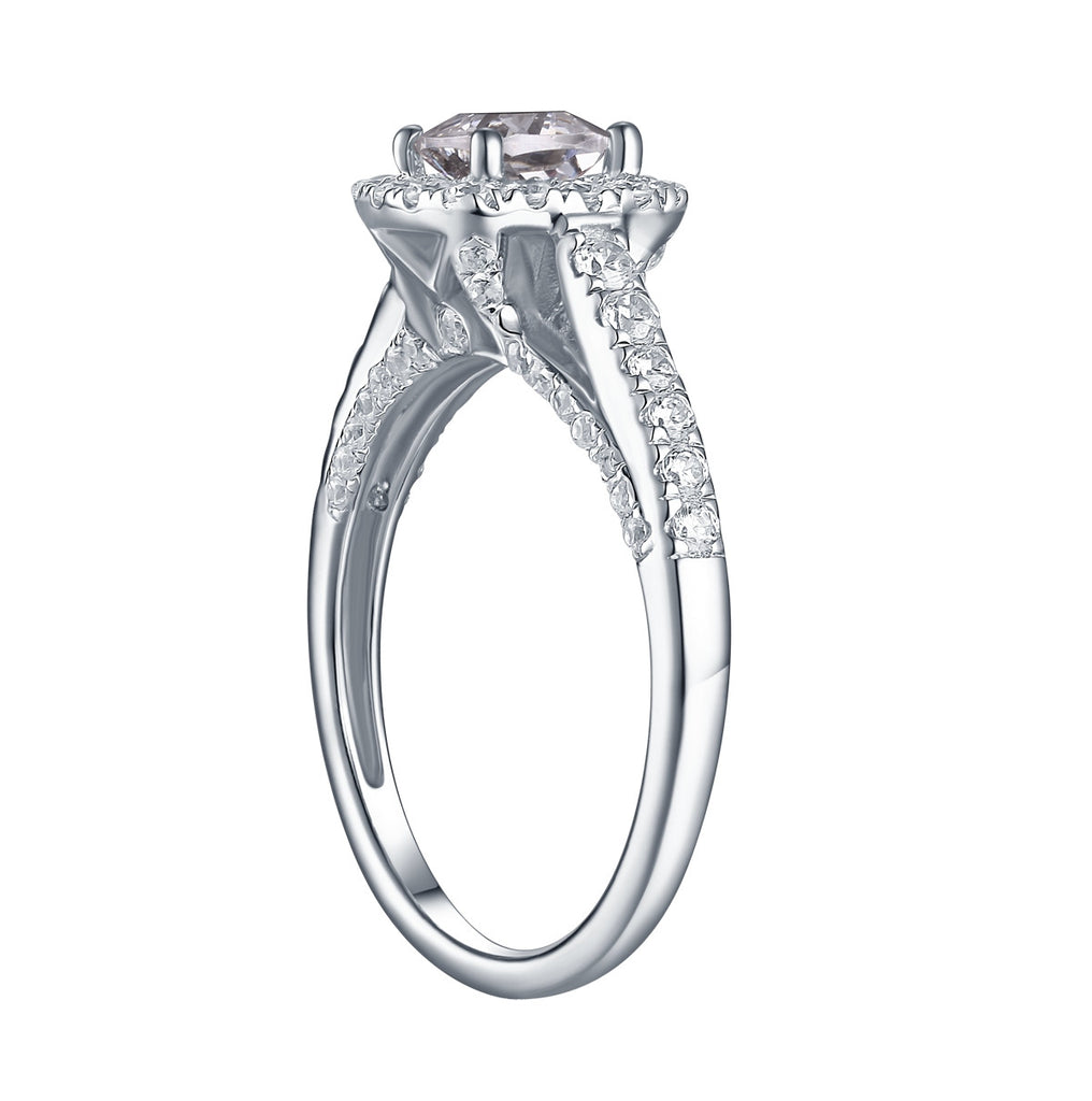 White Gold Round Engagement Ring S2016111A and S2016111B