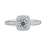 White Gold Round Engagement Ring S2016111A and S2016111B