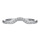 White Gold Round Engagement Ring S2016110A and Band S2016110B