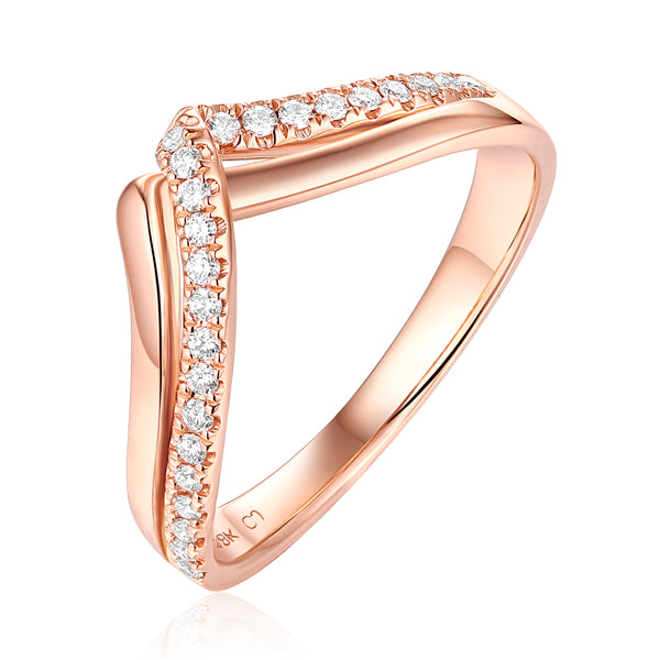 Rose Gold Diamond Fashion Ring - S2012194