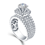 Mystere Halos Round Engagement Ring S2012672A and Band Set S2012672B