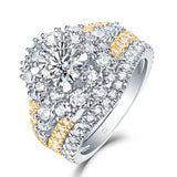 Mystere Halos Round Engagement Ring S2012673A and Band Set S2012673B