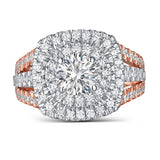 Halos Round Engagement Ring S2012677A and Band Set S2012677B