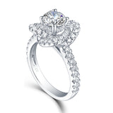 Halos Round Engagement Ring S2012682A and Band Set S2012682B