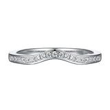 White Gold Round Engagement Ring S2016100A and Band S2016100B