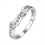 White Gold Round Engagement Ring S2016105A and Wedding Ring S2016105B