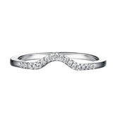 White Gold Round Engagement Ring S2016107A and Wedding Ring S2016107B