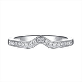 White Gold Round Engagement Ring S2016116A and Wedding Ring S2016116B