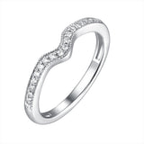 White Gold Round Engagement Ring S2016116A and Wedding Ring S2016116B