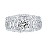 White Gold Round Engagement Ring S201781A and Band S201781B