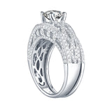 White Gold Round Engagement Ring S201784A and Band S201784B