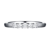 14KT White Gold 5 Diamond Band - S201977B