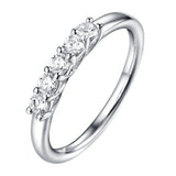 14KT White Gold 5 Diamond Prong Band - S201978B