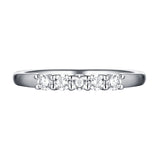 14KT White Gold 5 Diamond Prong Band - S201978B