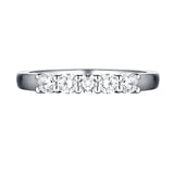 14KT White Gold 5 Diamond Prong Band - S201979B