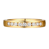 14KT Yellow Gold 9 Diamond Channel Band - S201983B