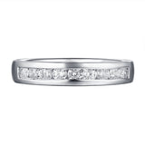 14KT White Gold 9 Diamond Channel Band - S201984B