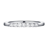 14KT White Gold 7 Diamond Prong Band - S201988B