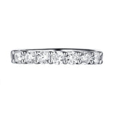 14KT White Gold 7 Diamond Prong Band - S201991B