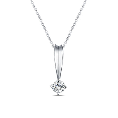 White Gold Diamond Solitaire Pendant - S2012177