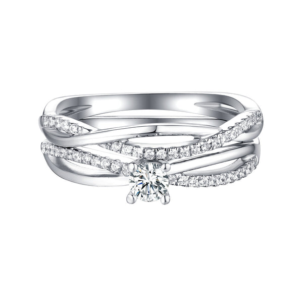 Beau Diamond Engagement Ring S201861A and Band Set S201861B