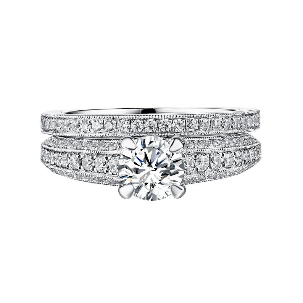 Classics Diamond Engagement Ring S201813A and Band Set S201813B