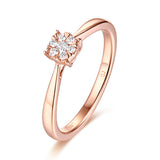 Rose Gold Cluster Diamond Pendant S2012150 and Rose Gold Cluster Ring S2012151 and Rose Gold Cluster Earring S2012152