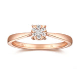 Rose Gold Cluster Diamond Pendant S2012150 and Rose Gold Cluster Ring S2012151 and Rose Gold Cluster Earring S2012152