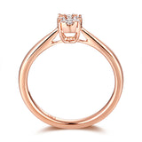 Rose Gold Cluster Diamond Pendant S2012150 and Rose Gold Cluster Ring S2012151 and Rose Gold Cluster Earring S2012152