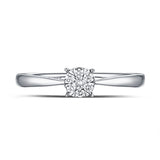 White Gold Diamond Cluster Pendant S2012150 and Diamond Cluster Ring S2012151 and Diamond Cluster Earrings S2012152