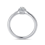 White Gold Diamond Cluster Halo Ring - S2012155