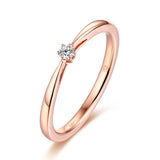 Rose Gold Diamond Promise Solitaire Ring - S2012165
