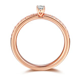 Rose Gold Diamond Promise Solitaire Ring - S2012166