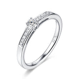 White Gold Diamond Solitaire Plus Promise Ring - S2012167