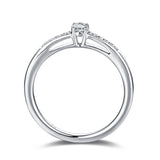 White Gold Diamond Solitaire Plus Promise Ring - S2012167