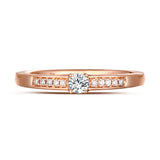 Rose Gold Diamond Solitaire Plus Promise Ring - S2012167