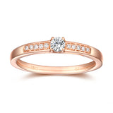 Rose Gold Diamond Solitaire Plus Promise Ring - S2012167