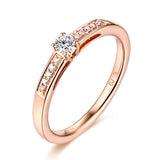 Rose Gold Diamond Solitaire Plus Promise Ring - S2012167