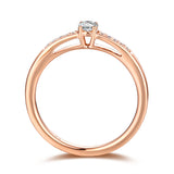 Rose Gold Diamond Solitaire Plus Promise Ring - S2012167